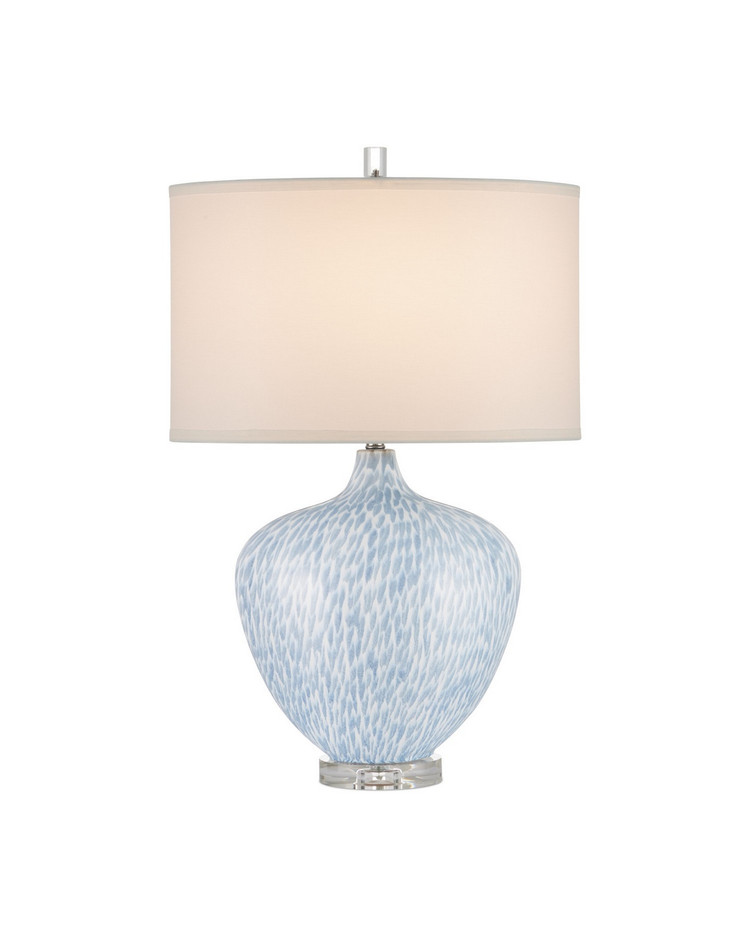 Currey and Company - 6000-1040 - One Light Table Lamp - Tinney - Blue/Clear