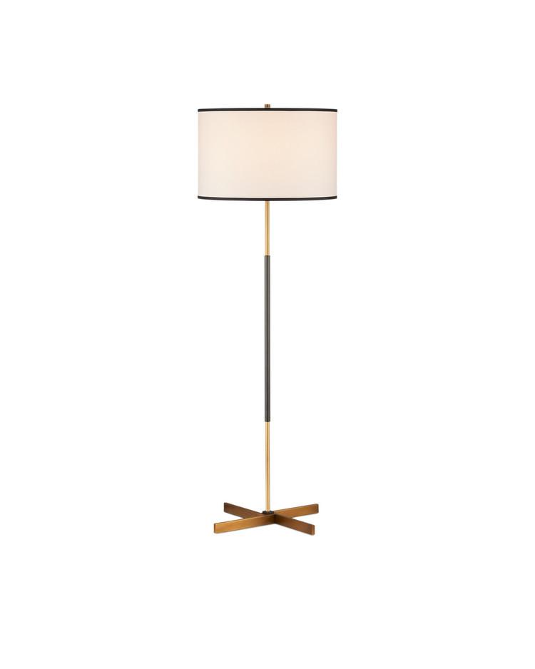 Currey and Company - 8000-0149 - One Light Floor Lamp - Willoughby - Brass/Oil Rubbed Bronze