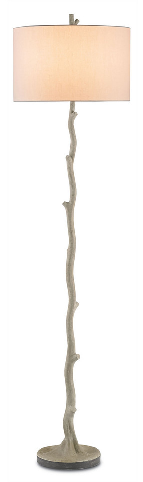 Currey and Company - 8064 - One Light Floor Lamp - Beaujon - Faux Bois/Aged Steel