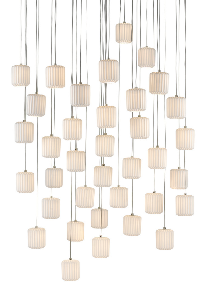 Currey and Company - 9000-0715 - 36 Light Pendant - Dove - White/Silver