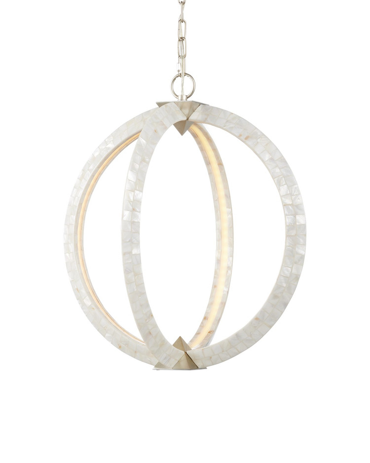 Currey and Company - 9000-1229 - LED Chandelier - Arietta - Mother of Pearl/Contemporary Silver Leaf