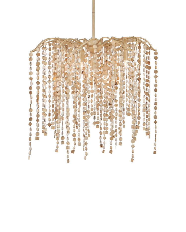 Currey and Company - 9000-1301 - Seven Light Chandelier - Kealia - Natural/Coco Cream