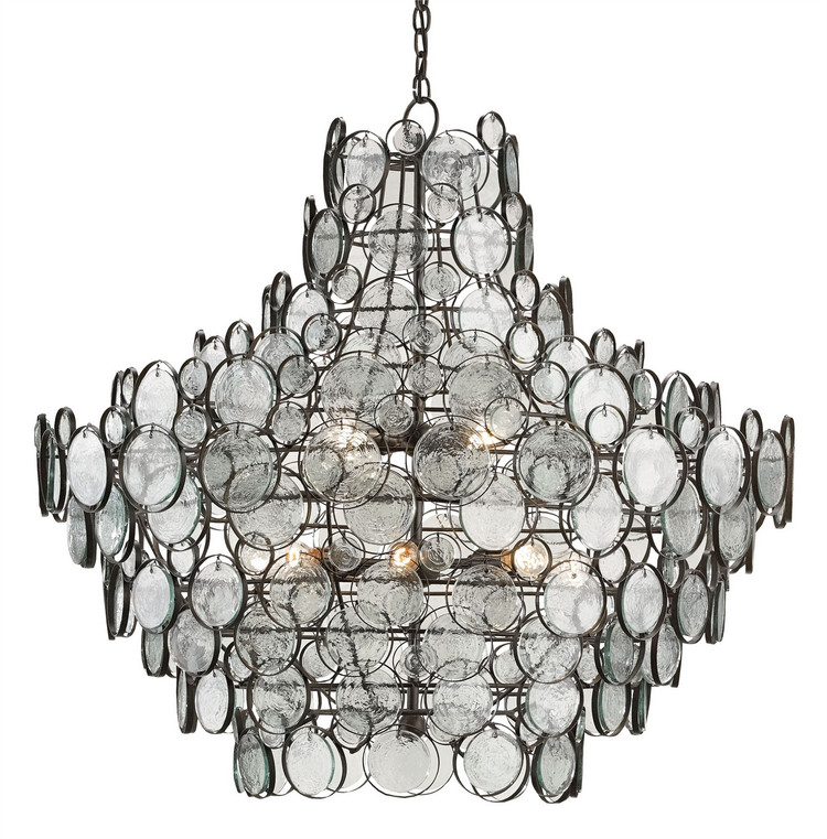 Currey and Company - 9520 - 12 Light Chandelier - Galahad - Clear/Bronze