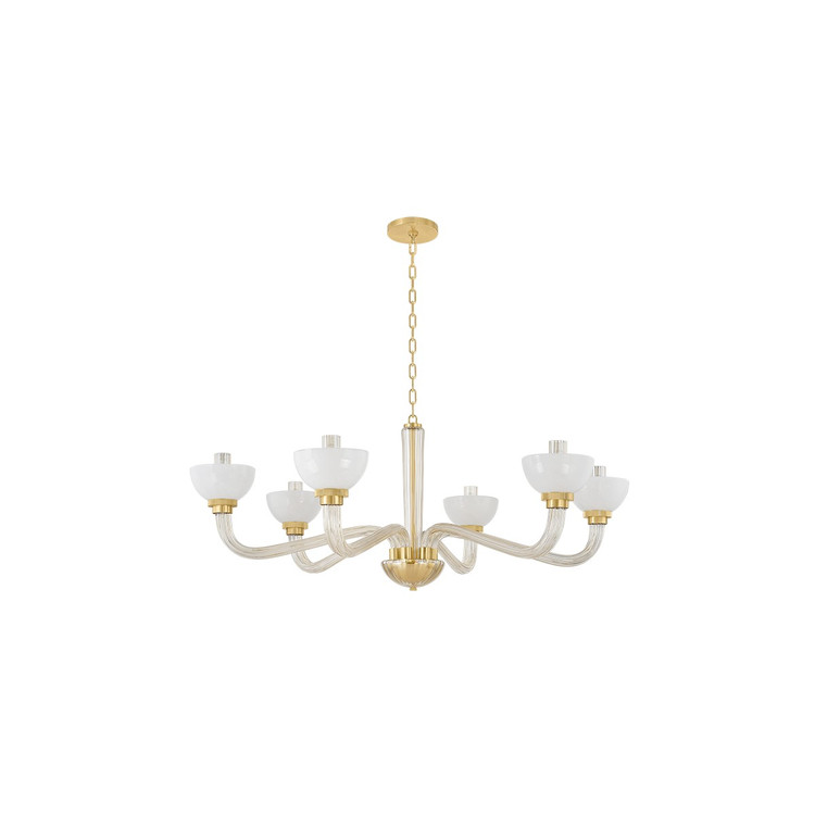 Hudson Valley - 3306-AGB - Six Light Chandelier - St. Lawrence - Aged Brass