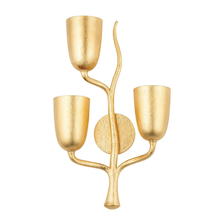 Hudson Valley - 5003-L-GL - Three Light Wall Sconce - Vine - Gold Leaf