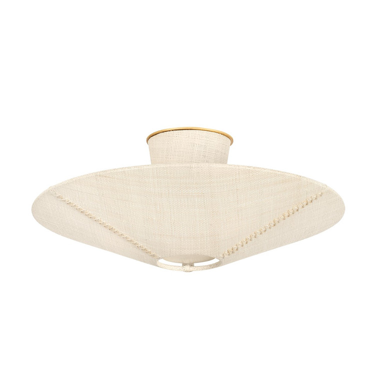Hudson Valley - 6021-GL - Three Light Semi Flush Mount - Salisbury Mills - Gold Leaf