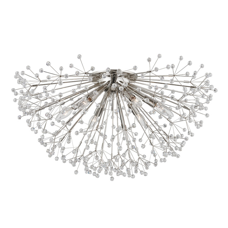 Hudson Valley - 6028-PN - Six Light Semi Flush Mount - Dunkirk - Polished Nickel