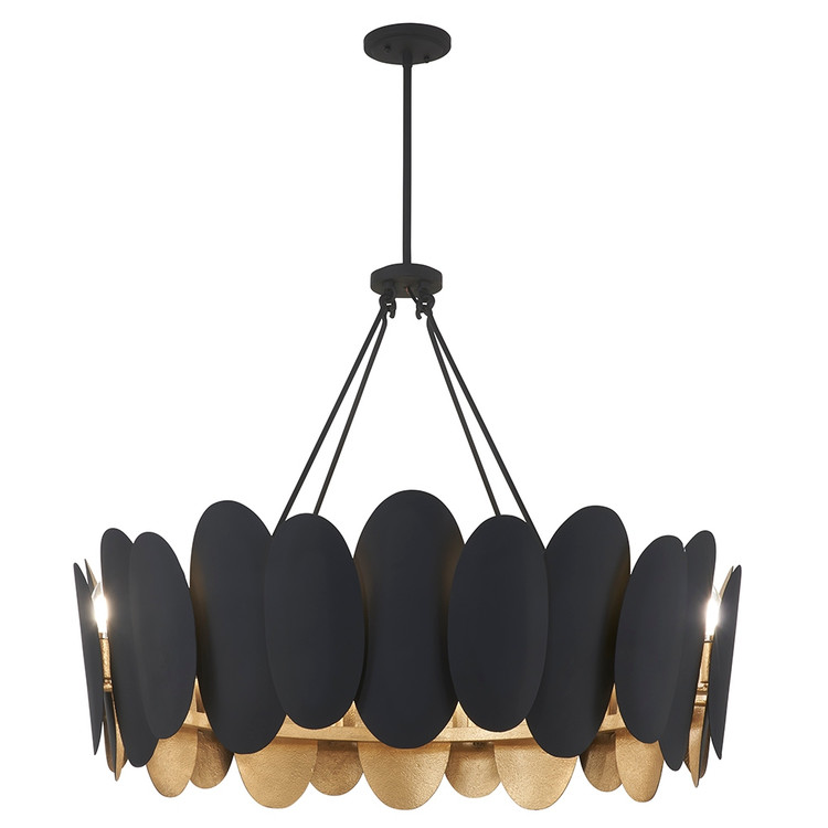 Minka-Lavery - 1418-897 - 12 Light Pendant - Vailen - Dark Matte Black