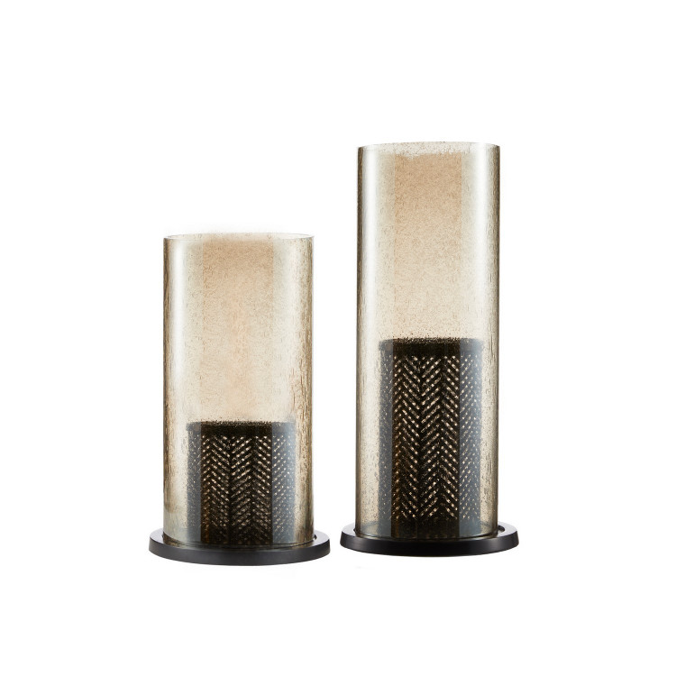 Arteriors - ACI05 - Hurricanes Set of 2 - Dabney - Smoke Luster/Bronze/Bronze