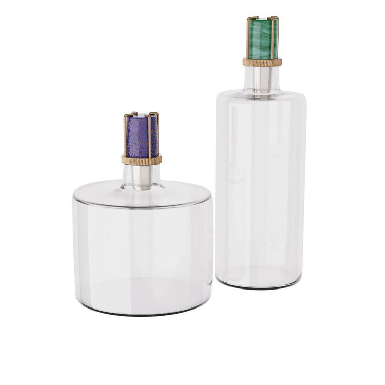 Arteriors - ARI10 - Decanters Set of 2 - Adalyn - Clear