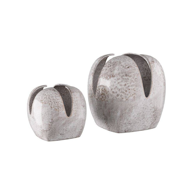 Arteriors - AVE03 - Vases Set of 2 - Amal - Harbor Gray