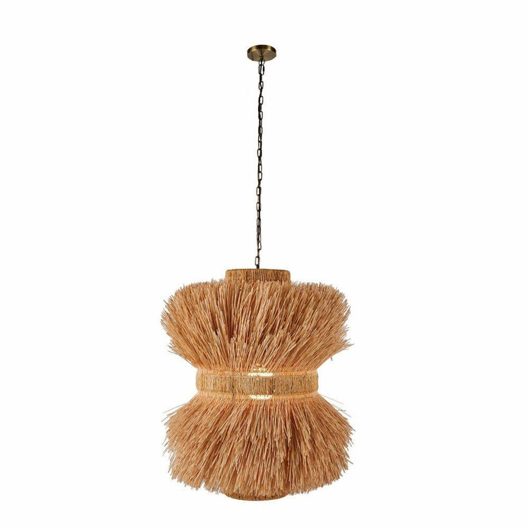 Arteriors - DMS16 - One Light Pendant - Corinna - Natural/Antique Brass