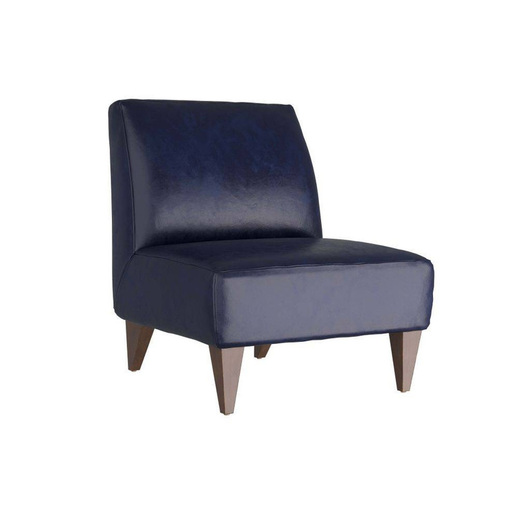 Arteriors - FRU01 - Chair - Trudell - Ink Leather/Dark Walnut/Antique Brass