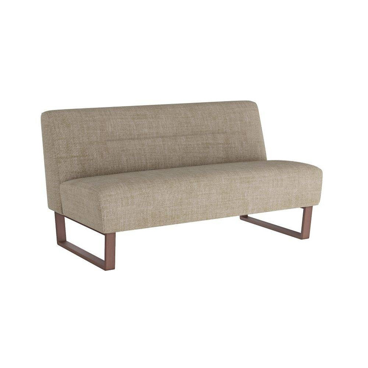 Arteriors - FTU02 - Settee - Valeswood - Pebble Linen/Dark Walnut