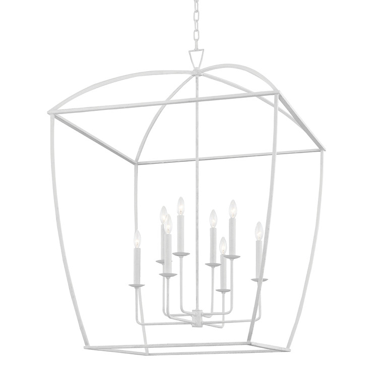 Hudson Valley - 8334-WP - Eight Light Lantern - Bryant - White Plaster