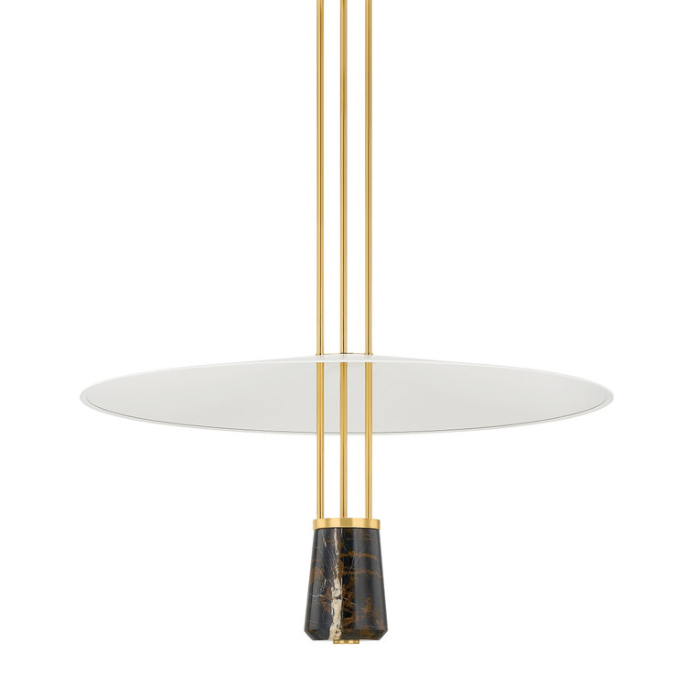 Hudson Valley - 8336-AGB/SWH - LED Pendant - Barnegat - Aged Brass