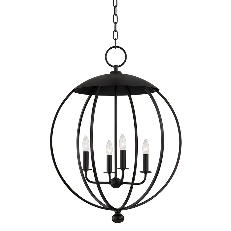 Hudson Valley - 9124-AI - Four Light Lantern - Wesley - Aged Iron