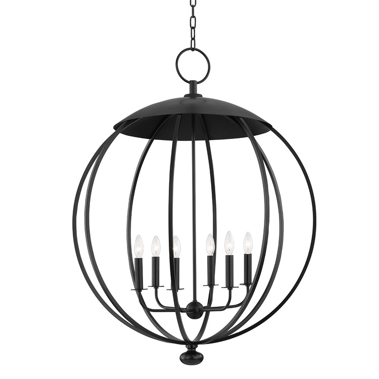 Hudson Valley - 9132-AI - Six Light Lantern - Wesley - Aged Iron