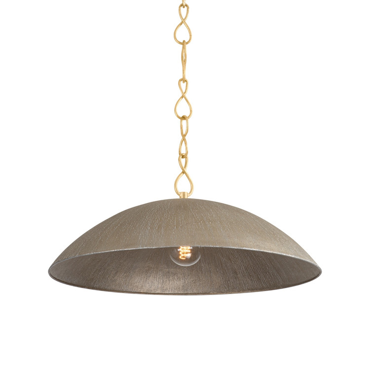 Hudson Valley - BKO1400-VGL/TWL - One Light Pendant - Eve - Vintage Gold Leaf