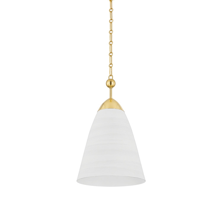 Hudson Valley - BKO1500-AGB/WP - One Light Pendant - Bronson - Aged Brass