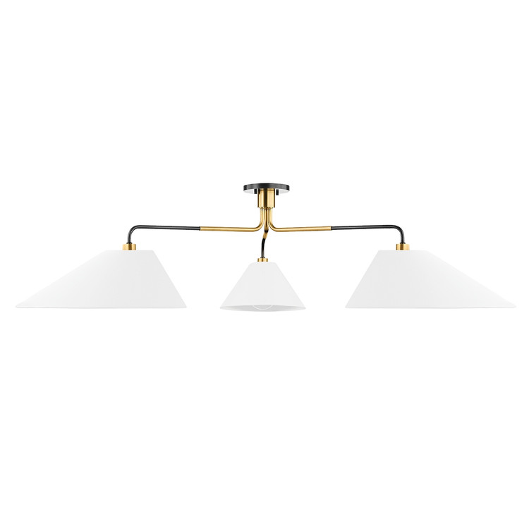 Hudson Valley - KBS1751803-AOB - Three Light Semi Flush Mount - Duo - Aged Brass/Old Bronze