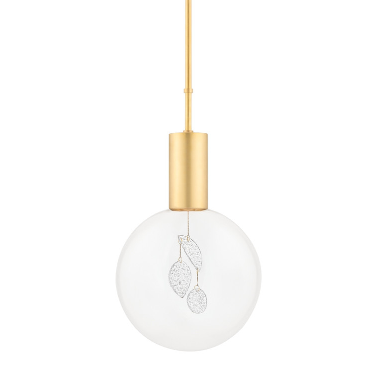 Hudson Valley - KBS1875701S-AGB - One Light Pendant - Gio - Aged Brass
