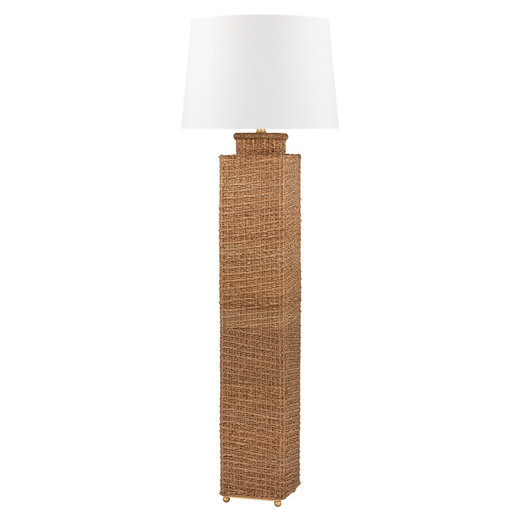 Hudson Valley - L1393-GL - One Light Floor Lamp - Weaver - Gold Leaf