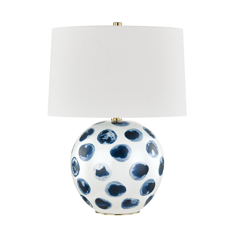 Hudson Valley - L1448-WH/BD - One Light Table Lamp - Blue Point - White