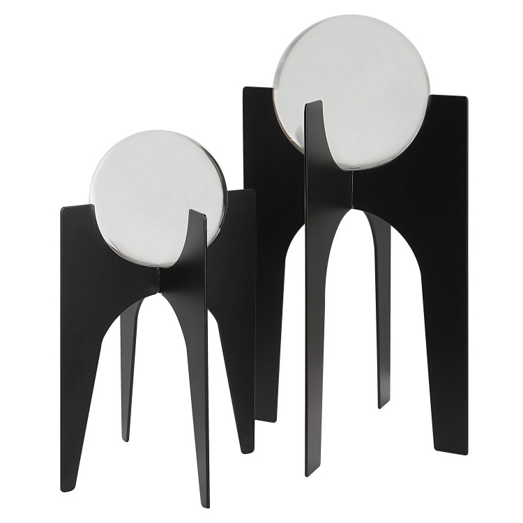Uttermost - 18053 - Crystal Spheres S/2 - Ellianna - Brushed Black