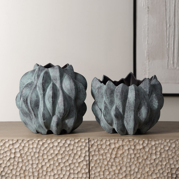 Uttermost - 18168 - Vases S/2 - Verdant - Bronze