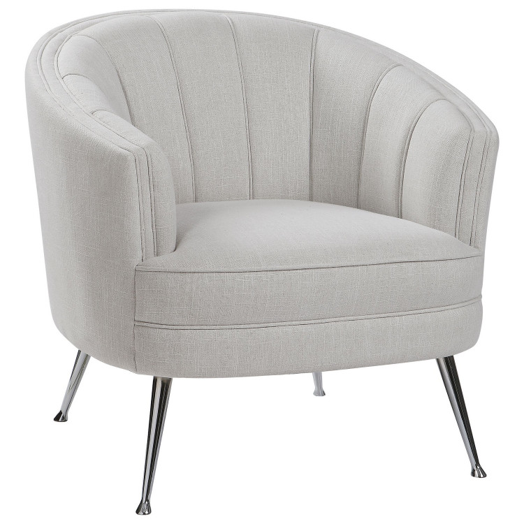 Uttermost - 23510 - Accent Chair - Janie - Polished Nickel
