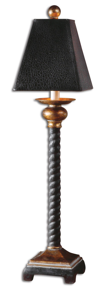 Uttermost - 29007 - One Light Buffet Lamp - Bellcord - Matte Black Antique Gray And Bronze