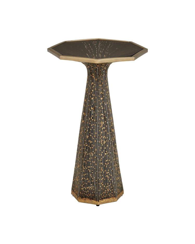 Currey and Company - 4000-0252 - Accent Table - Castor - Iron/Bronze/Smoke