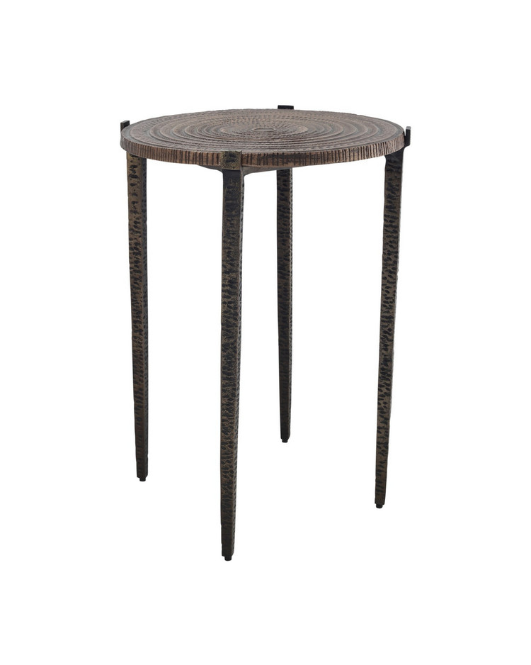 Currey and Company - 4000-0256 - Accent Table - Unity - Antique Bronze/Dark Bronze