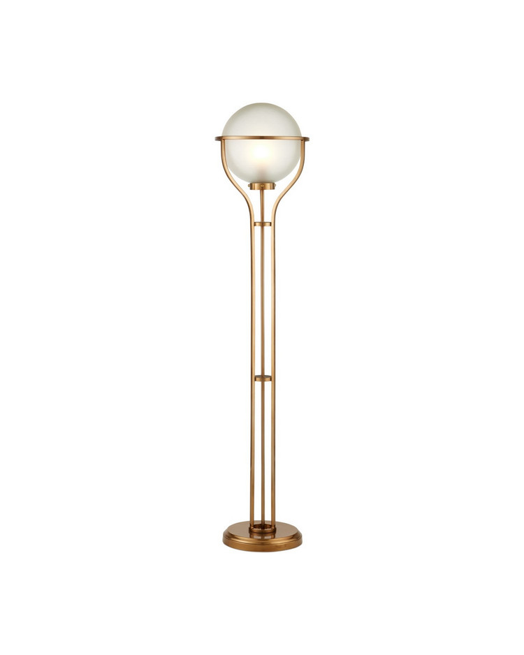 Currey and Company - 8000-0182 - One Light Floor Lamp - Metropolis - Metallic Champagne/Frosted
