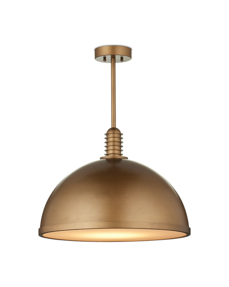 Currey and Company - 9000-1378 - LED Pendant - Cupola - Antique Brass/White
