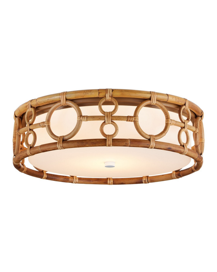 Currey and Company - 9999-0081 - LED Flush Mount - Tegal - Natural/Khaki/White