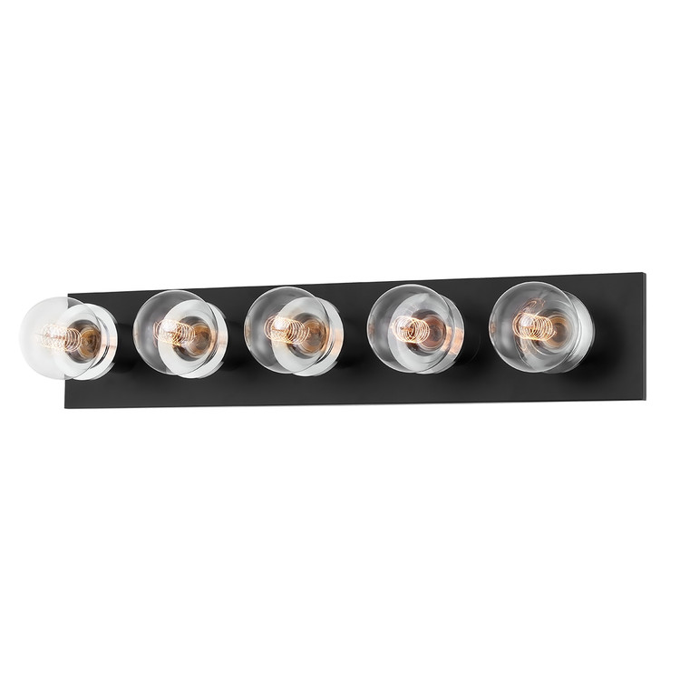 Mitzi - H526305-PC/SBK - Five Light Bath and Vanity - Brandi - Polished Chrome/Soft Black