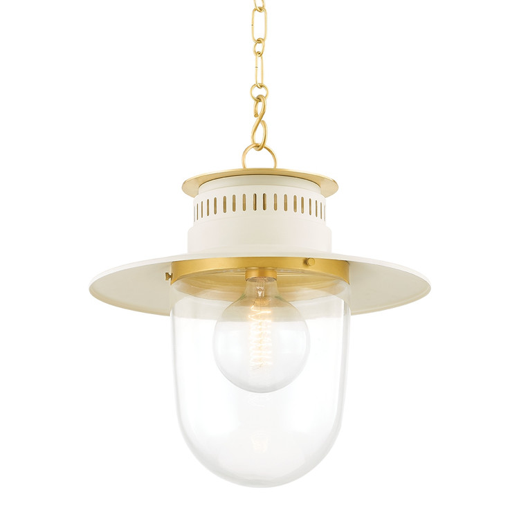 Mitzi - H773701L-AGB/SCR - One Light Pendant - Nori - Aged Brass
