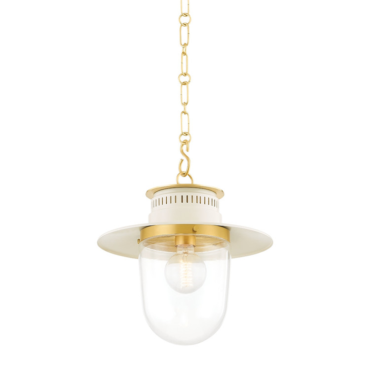 Mitzi - H773701S-AGB/SCR - One Light Pendant - Nori - Aged Brass