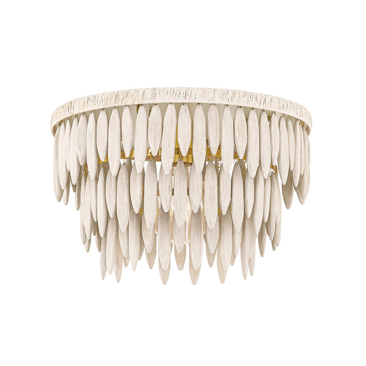 Mitzi - H805501-AGB/TCR - One Light Semi Flush Mount - Tiffany - Aged Brass