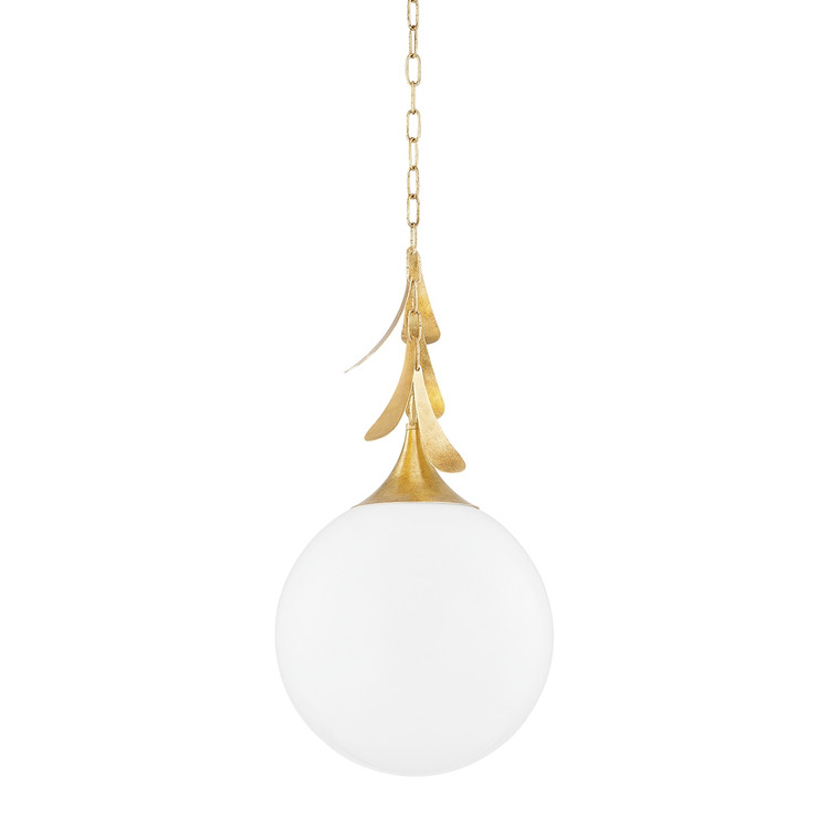 Mitzi - H812701L-VGL - One Light Pendant - Victoria - Vintage Gold Leaf