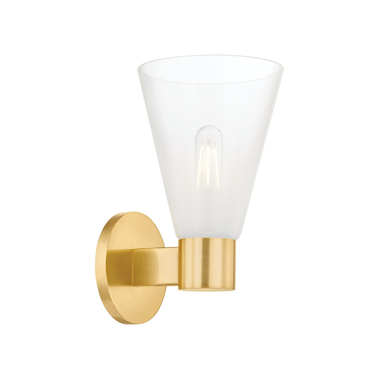 Mitzi - H838101-AGB - One Light Wall Sconce - Alma - Aged Brass
