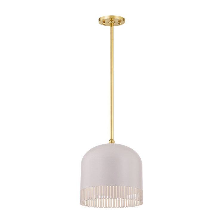 Mitzi - H884701S-AGB/SPG - One Light Pendant - Liba - Aged Brass