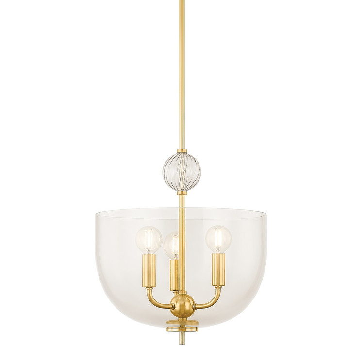 Mitzi - H907703-AGB - Three Light Lantern - Arianne - Aged Brass
