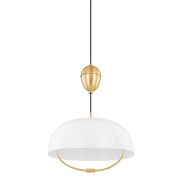 Mitzi - H925701-AGB/SWH - One Light Pendant - Liliana - Aged Brass