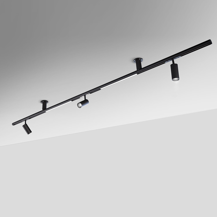 Eurofase - 38456-015 - MAST 6' SUR MT3 SPOT2 LNS BK - Black
