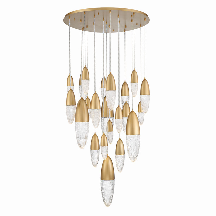 Eurofase - 43860-036 - 22 Light Chandelier - Ecrou - Satin Gold Paint