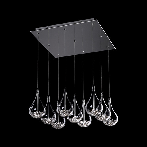 Kuzco Lighting - 439109 - Nine Light Pendant - Pendants - Chrome