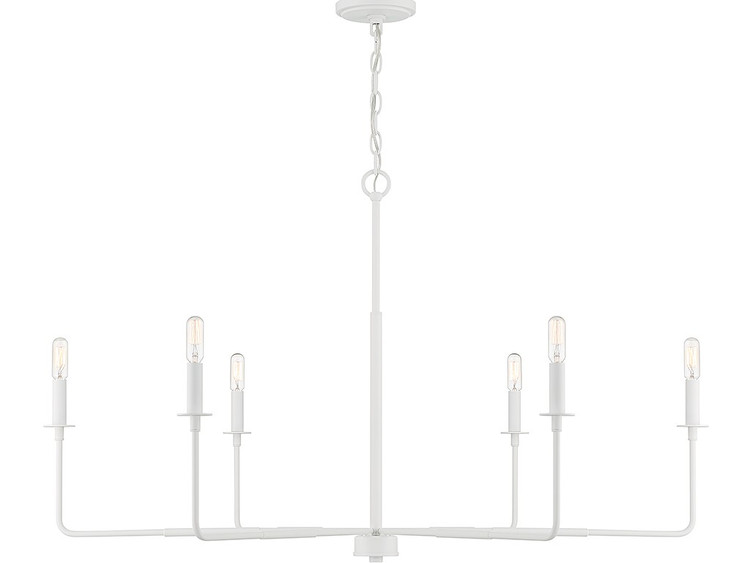 Savoy House - 1-2221-6-83 - Six Light Chandelier - Salerno - Bisque White